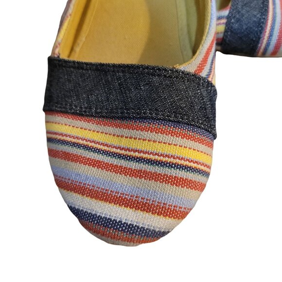 Keen Women's Size 9 Vegan Cortona Shoes Striped Slip-On Ballet Flats 1010312 - Picture 6 of 8